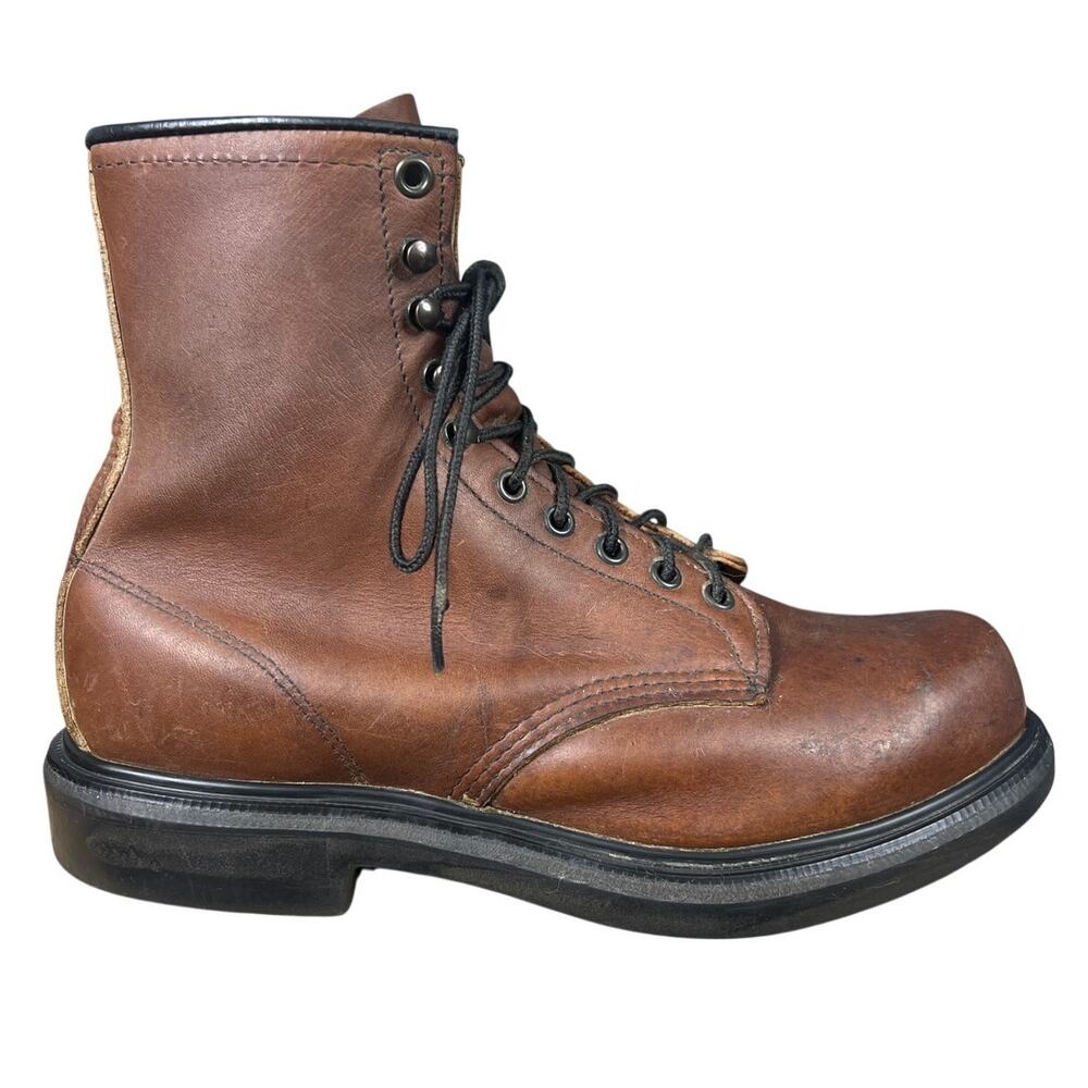 Red Wing Men’s 953 Supersole Brown Leather Work Boot Size 9.5 EEE